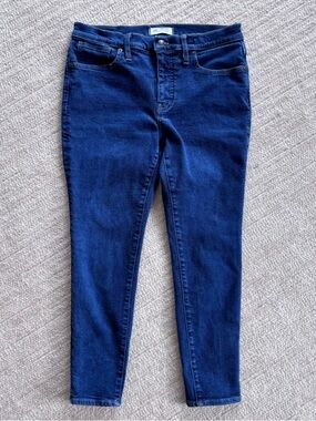 Madewell Dark Blue 9” Mid-Rise Skinny Jeans 30P